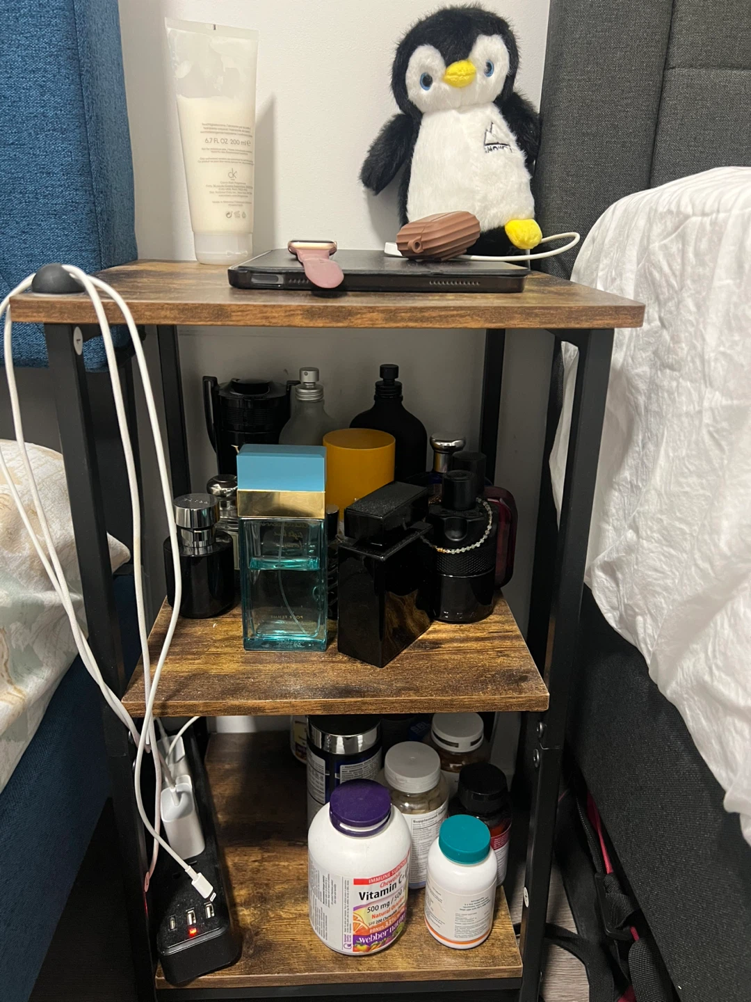 3-Tier Industrial Style Side Table