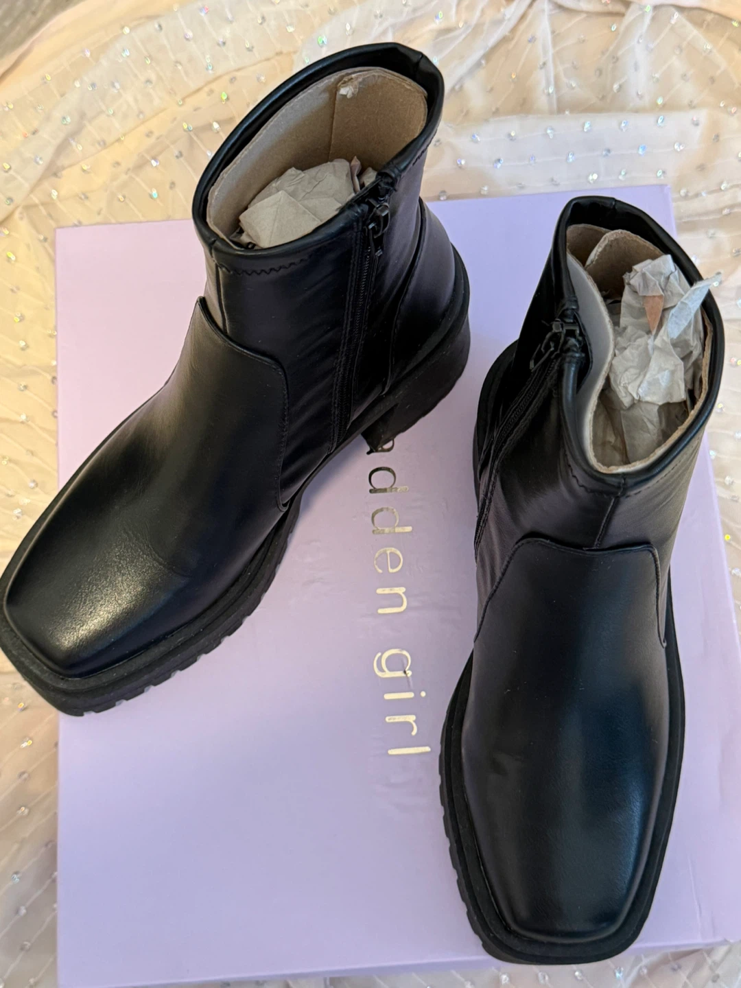 Black Madden Girl Platform Ankle Boots