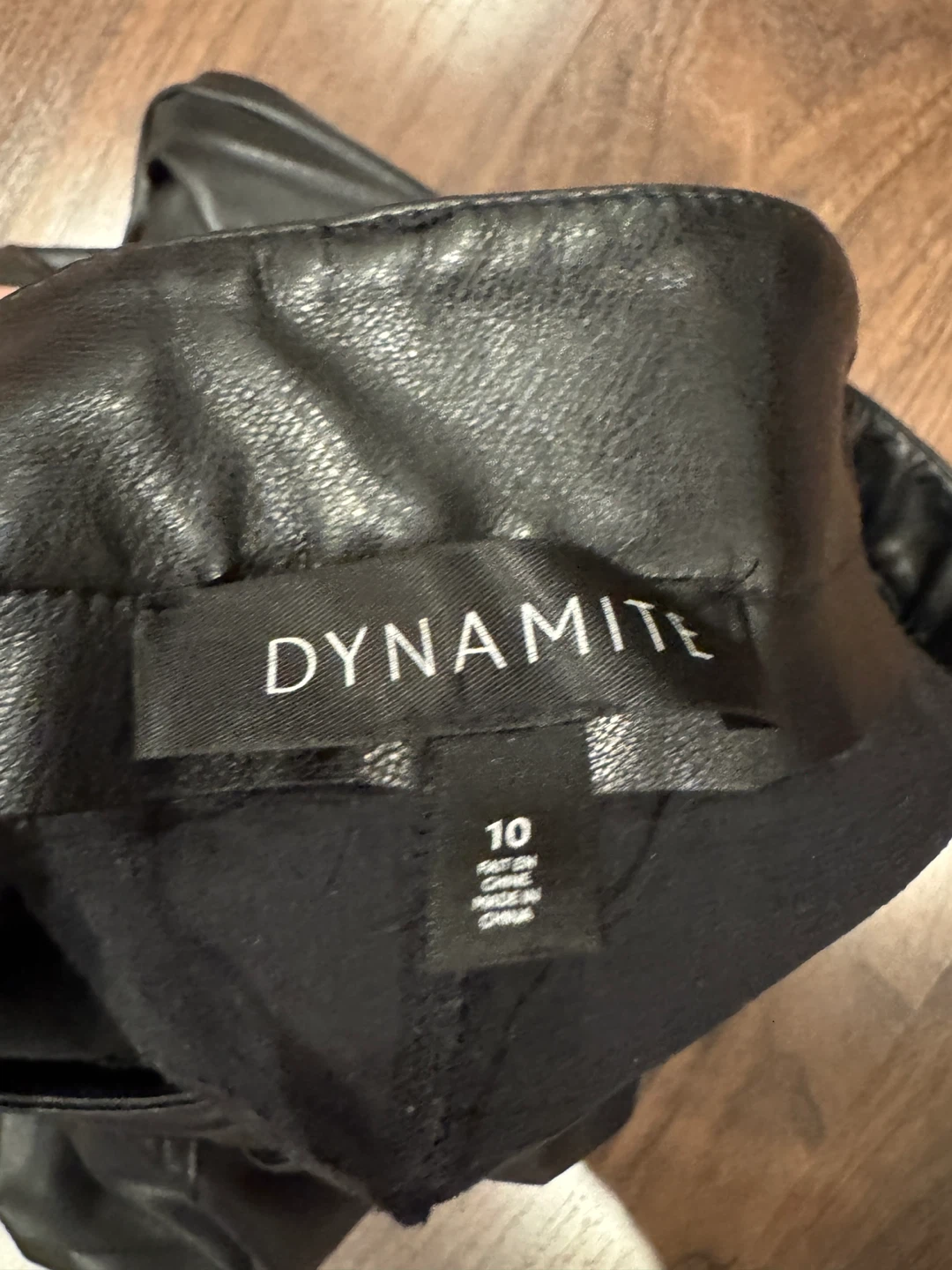 DYNAMITE Black Faux Leather Pants - Size 10 - photo 3