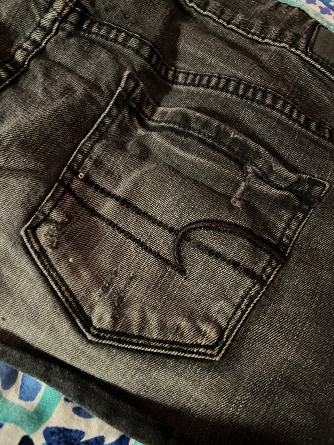 American Eagle Black Denim Mini Skirt - photo 3
