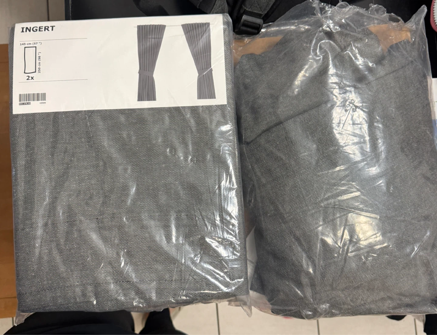 IKEA Ingert Curtains - Grey (2 Pack)