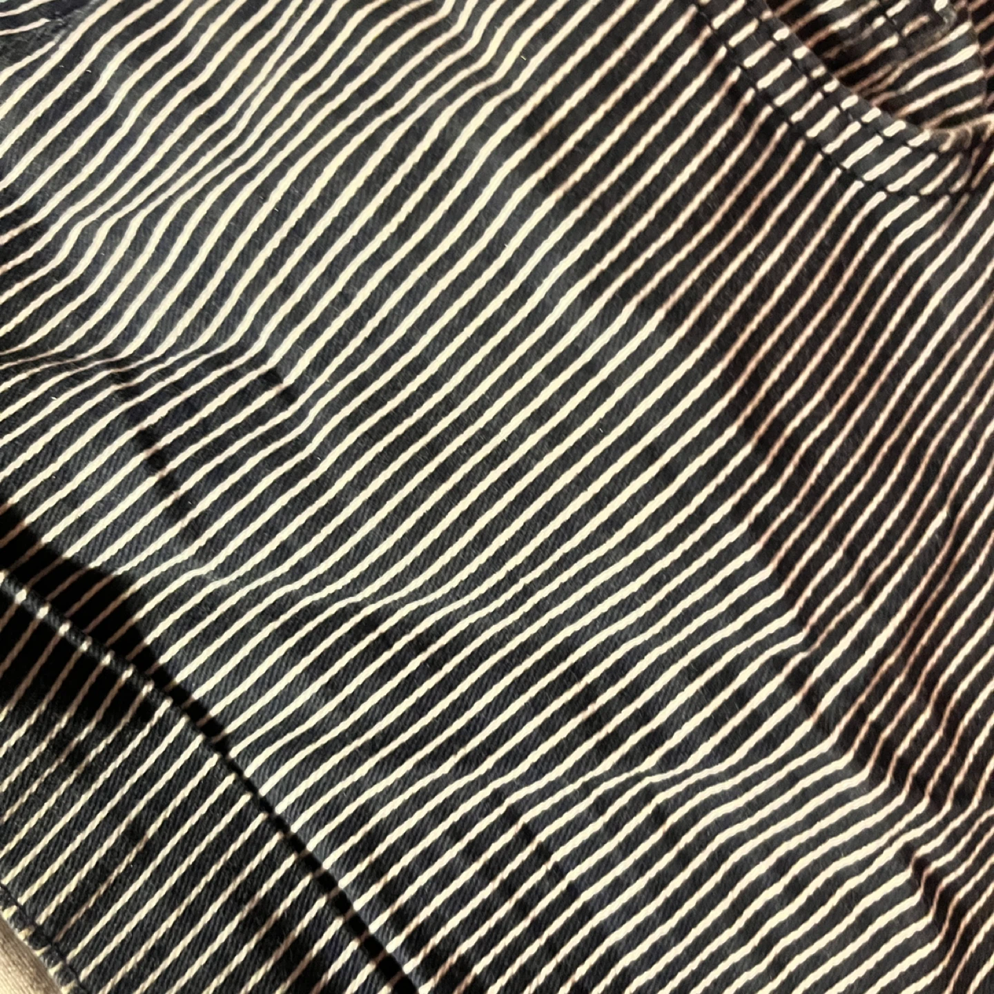 Striped Denim Shorts - photo 2