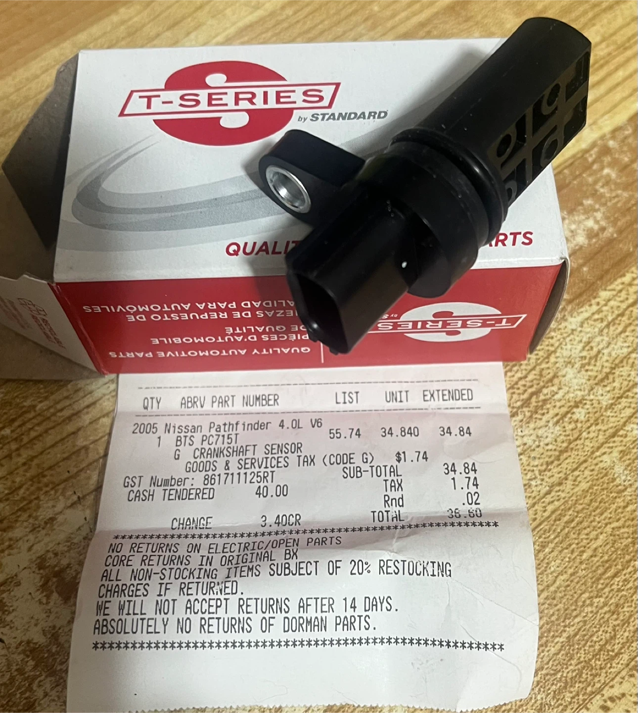 Crankshaft Position Sensor for 2005 Nissan Pathfinder 4.0L V6 - photo 2