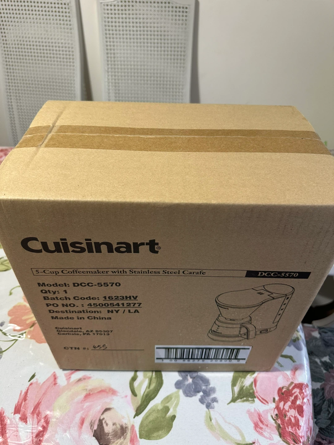 Cuisinart 5-Cup Coffeemaker with Stainless Steel Carafe DCC-5570
