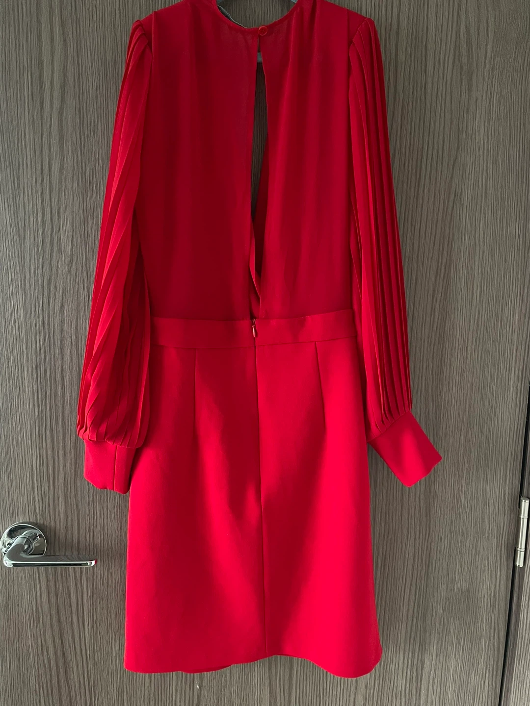 Bright Red Long Sleeve short Dress - photo 4