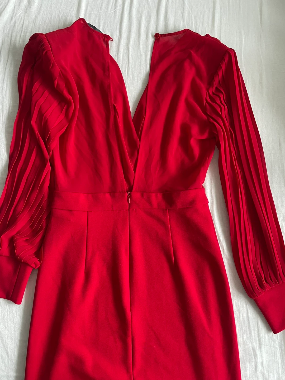 Bright Red Long Sleeve short Dress - photo 2