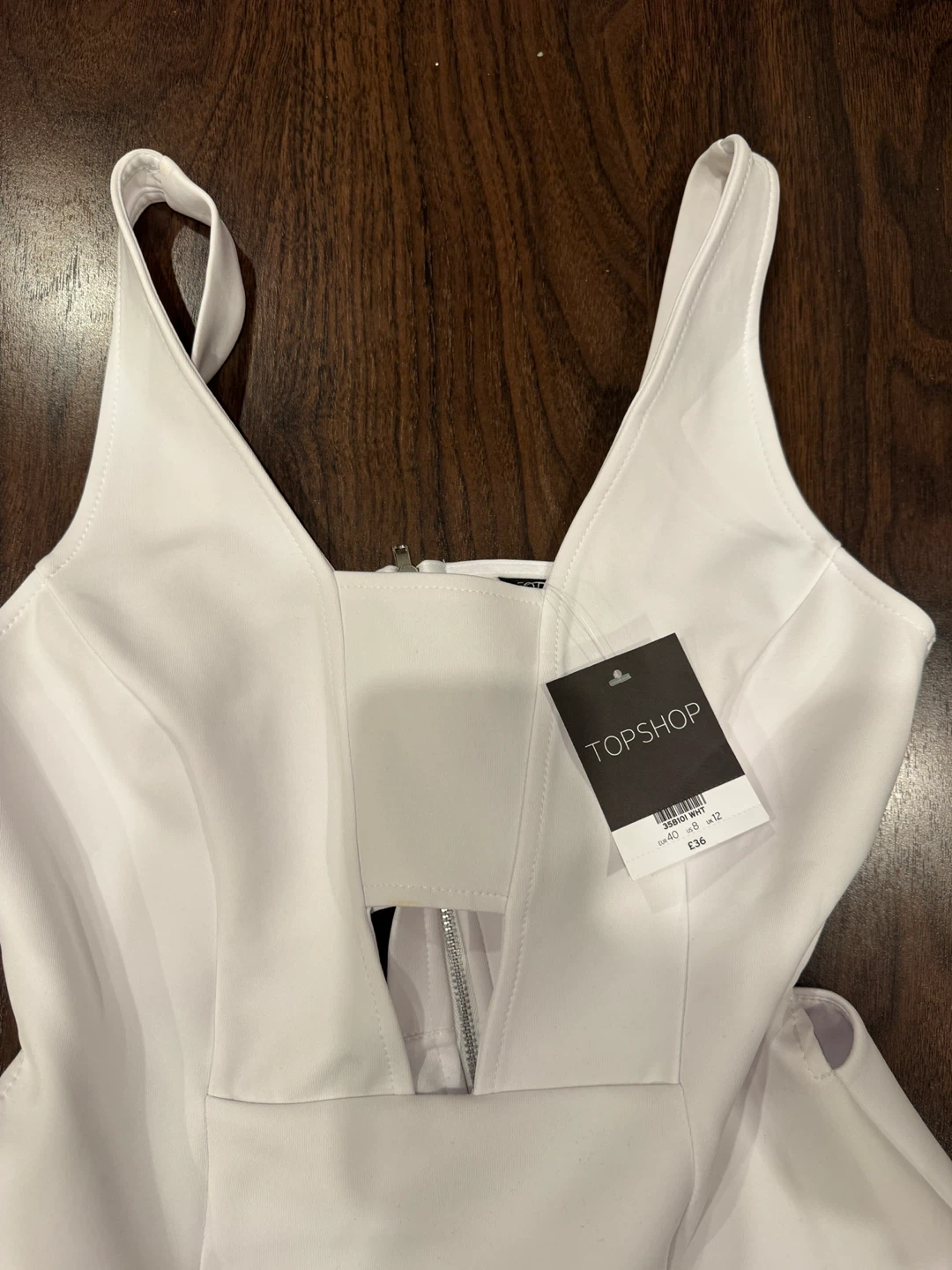 Topshop White Cutout Mini Dress - Size 8 - photo 3