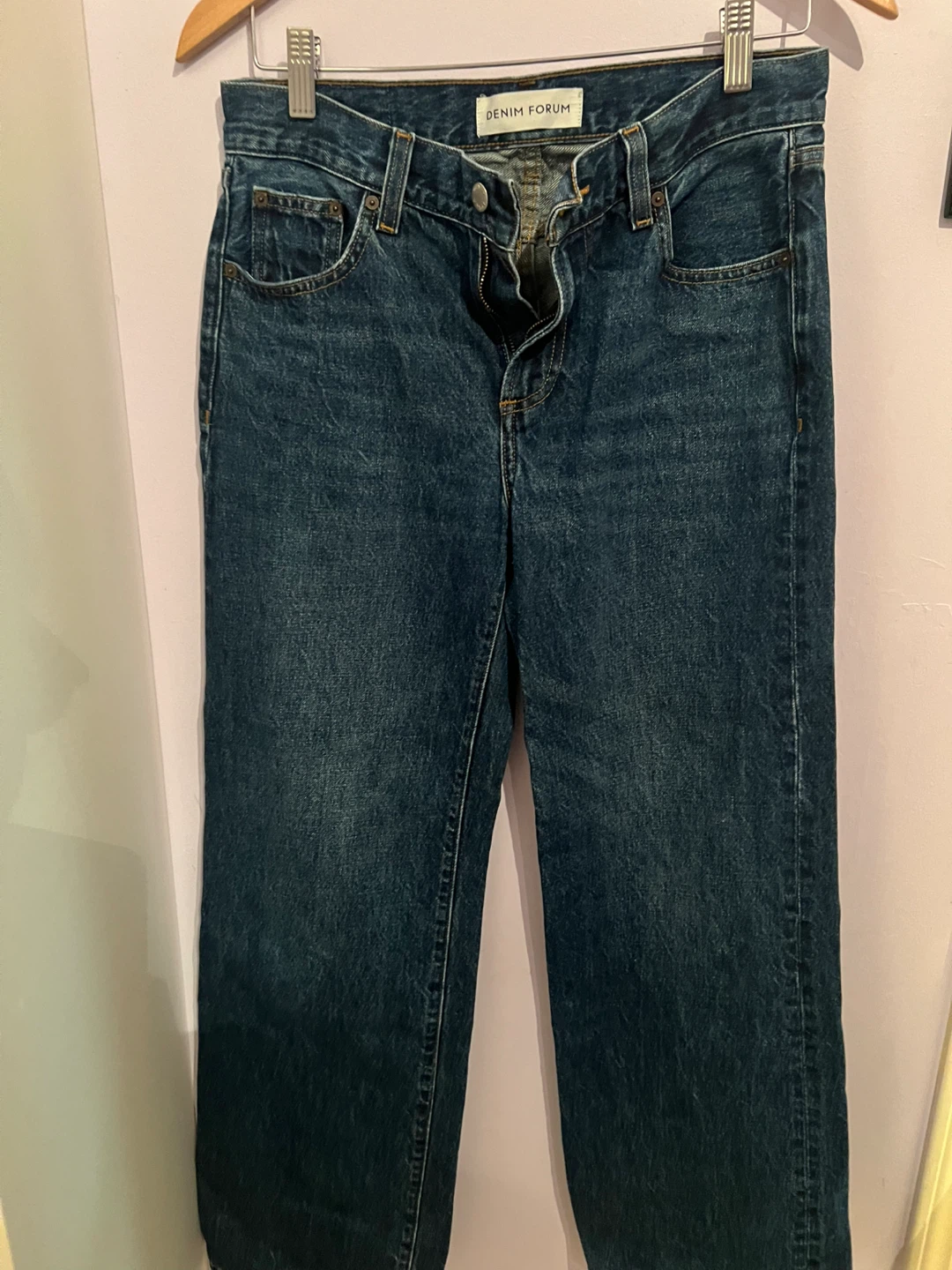 Denim Forum Women's Dark Wash Straight Leg Jeans