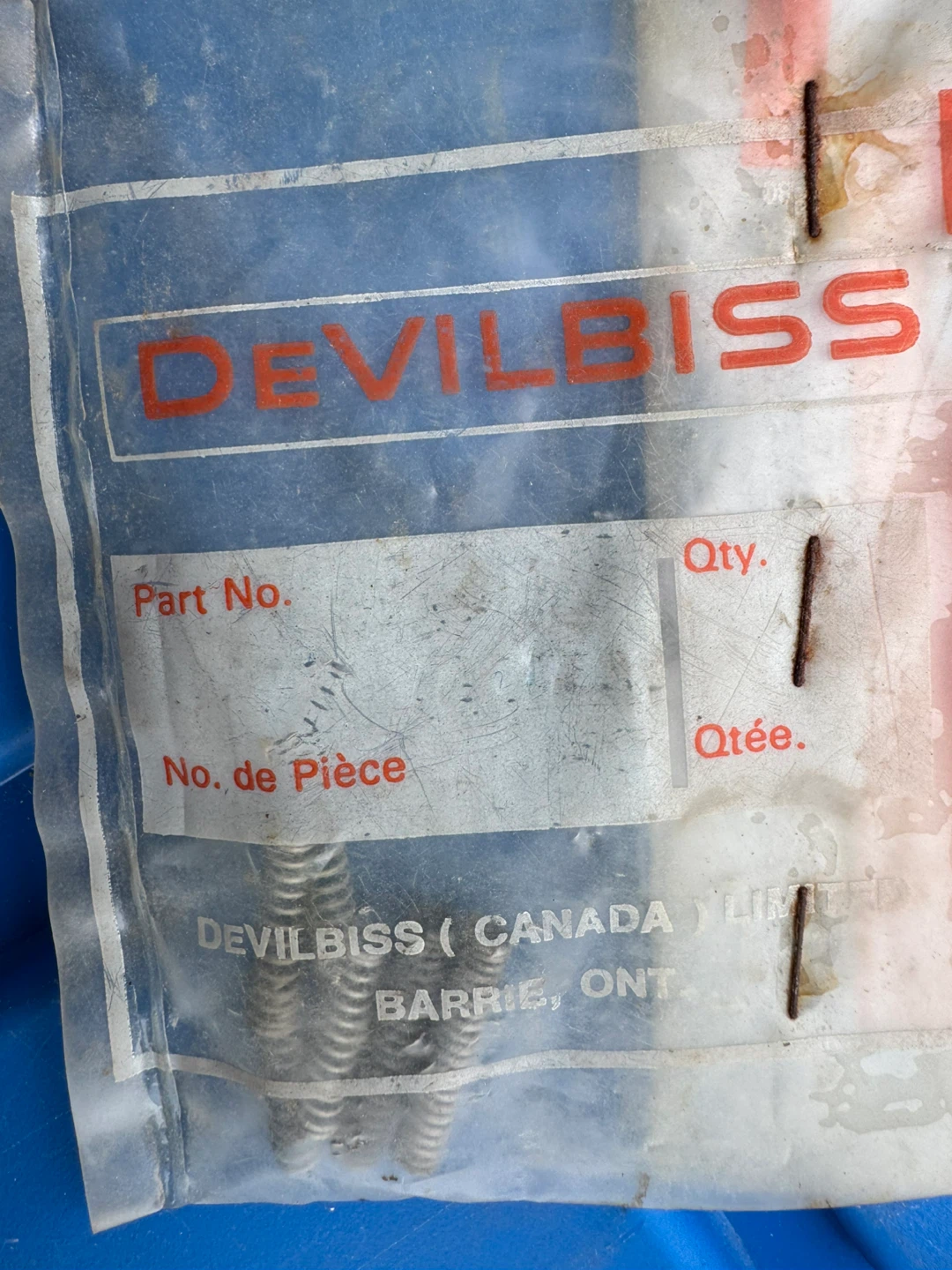 DeVilbiss Part No. 7036 Spring Kit - photo 3