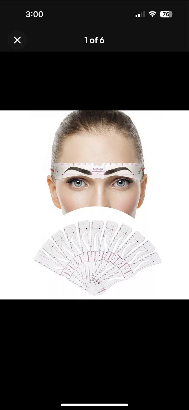 Eyebrow Stencil Shaping 10 Piece Set High Curved Arch