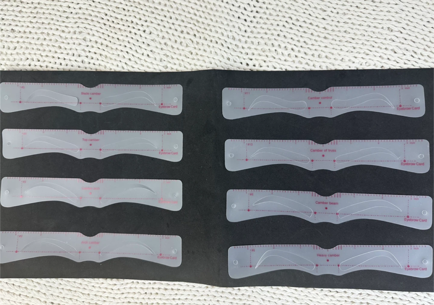 Eyebrow Stencil Shaping 10 Piece Set High Curved Arch - photo 4