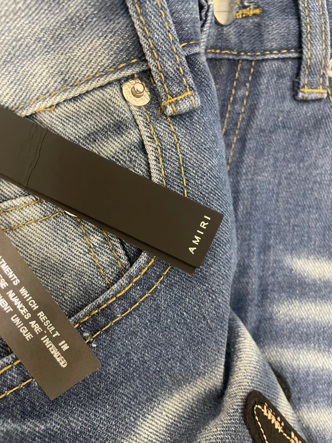 AMIRI Distressed Patch Jeans - photo 3