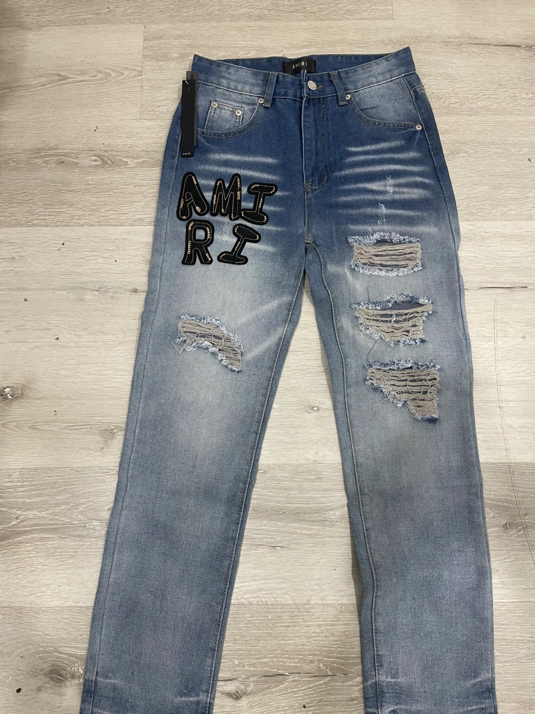 AMIRI Distressed Patch Jeans