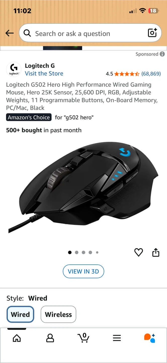Logitech G G502 HERO Wired Gaming Mouse - photo 3