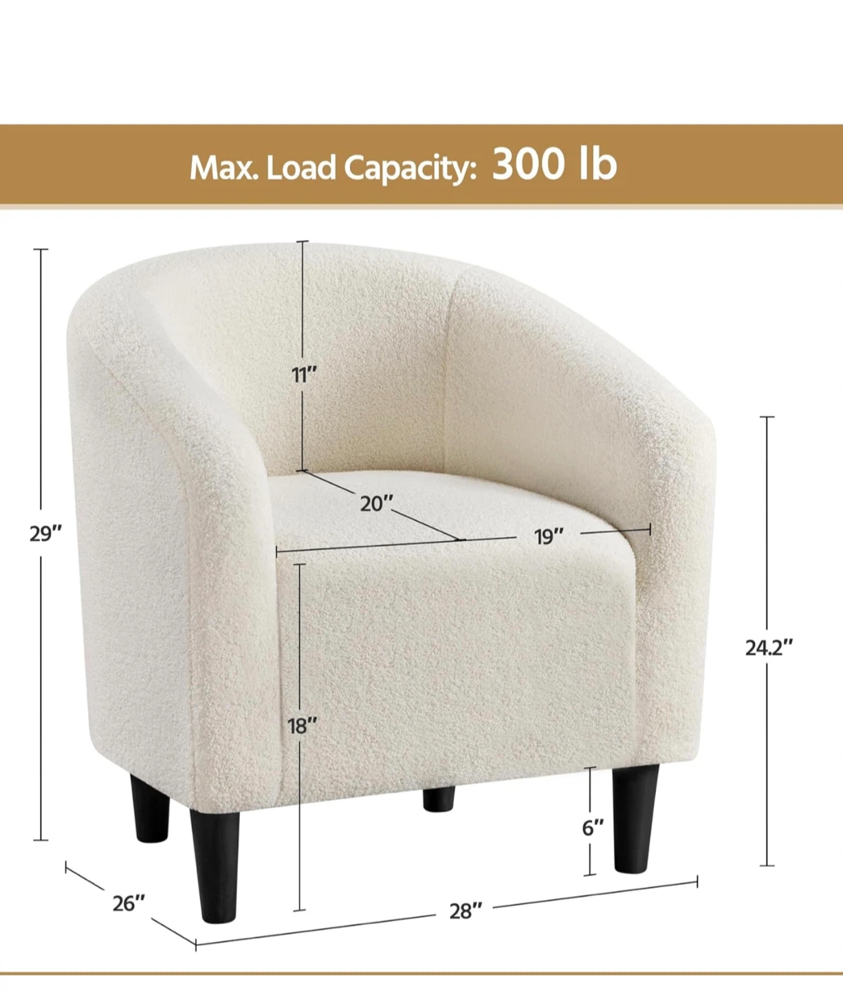 2 Bouclé Accent Armchair - photo 2