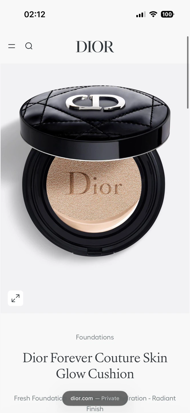 Dior Forever Glow Cushion Case