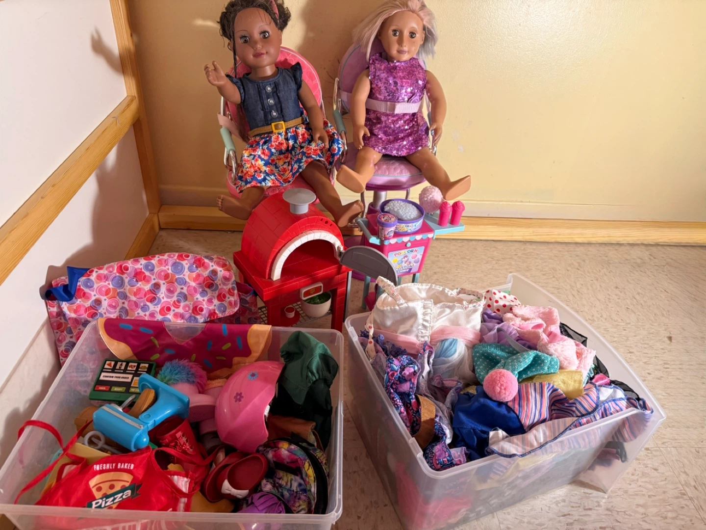 Doll Accessories and Clothes Bundle 75$