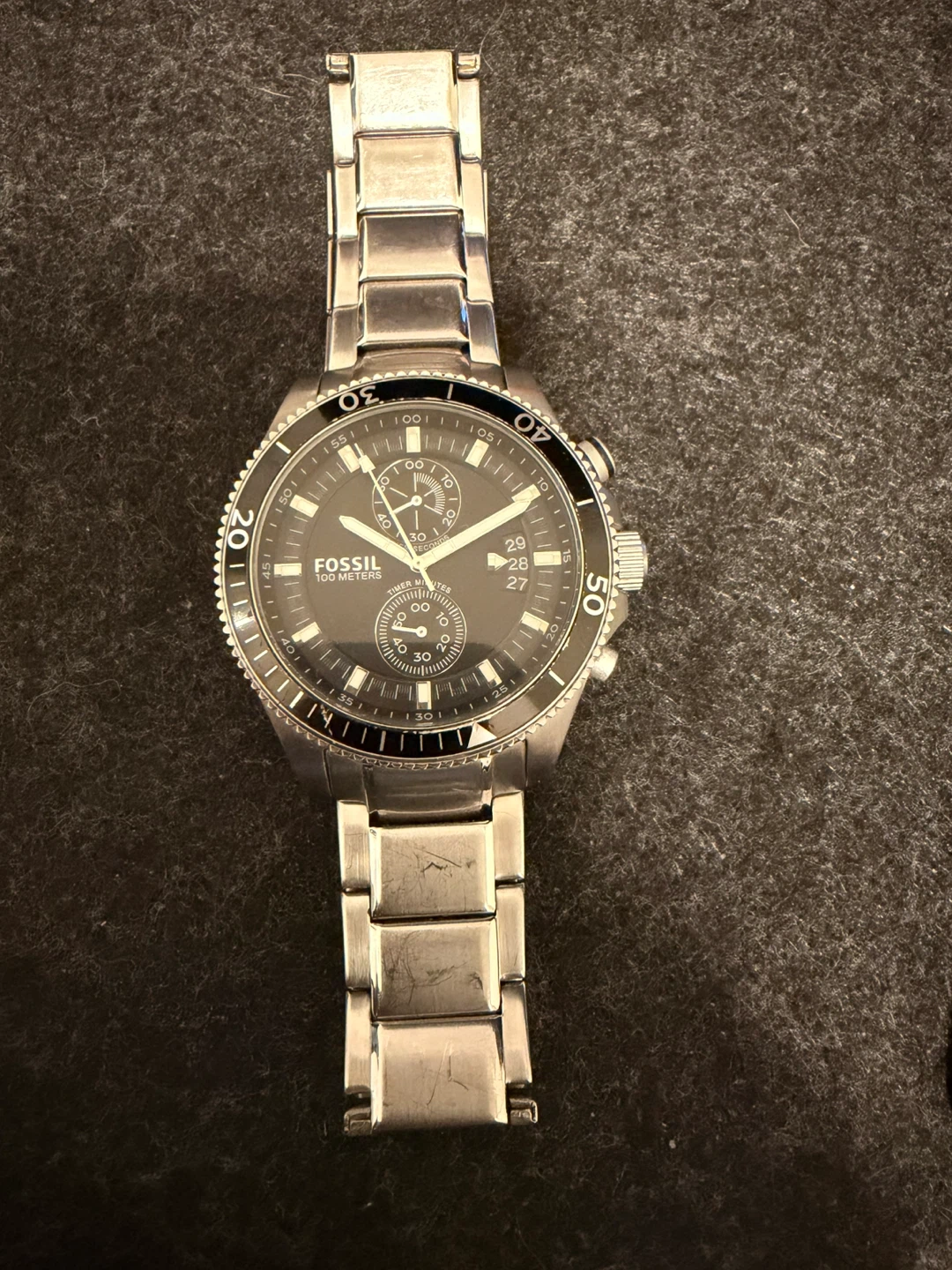Fossil Stainless Steel Chronograph Watch