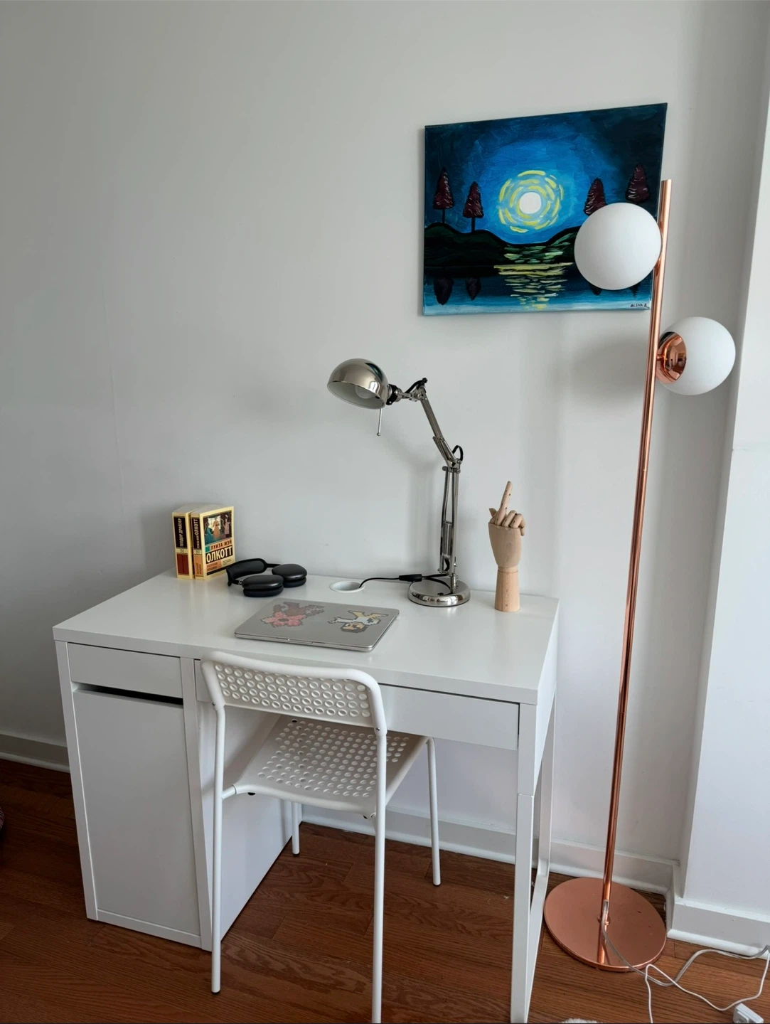 White IKEA Desk