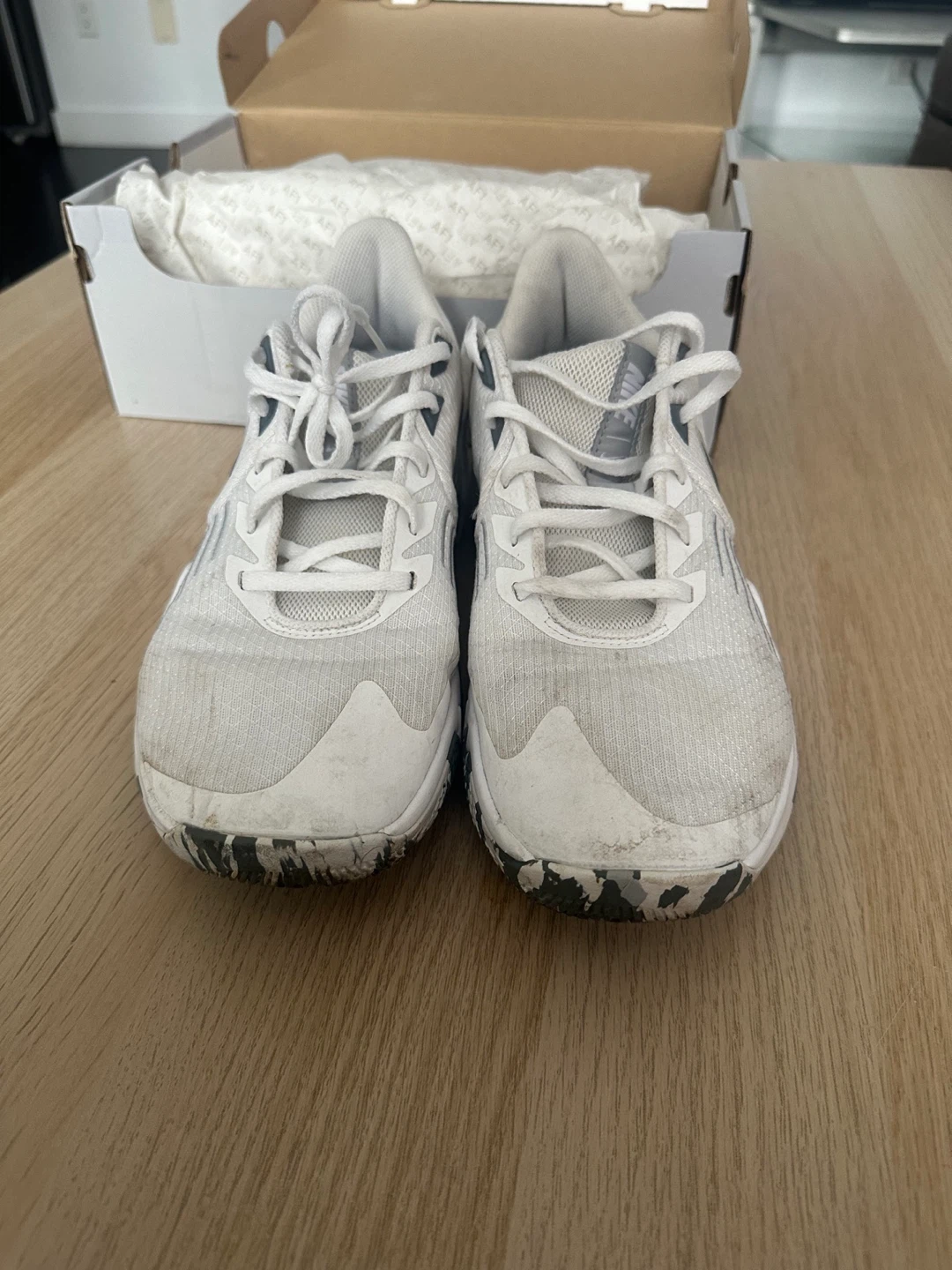 Nike Air Force 1 White Basketball Shoes - photo 5