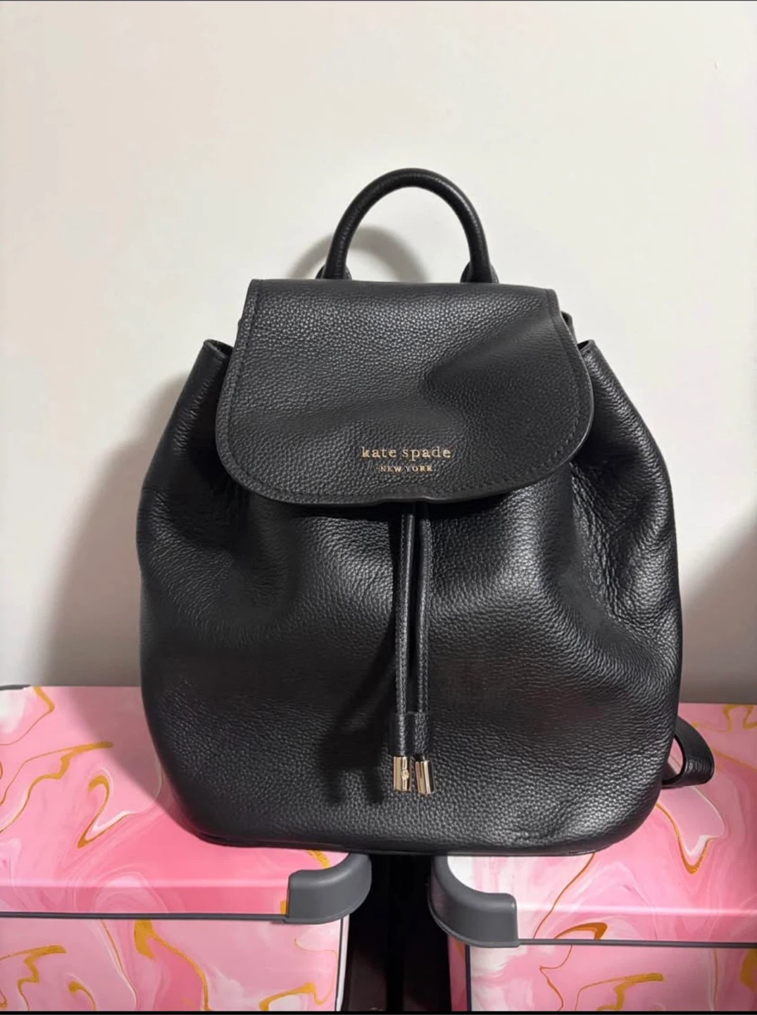 Kate Spade New York Black Leather Backpack