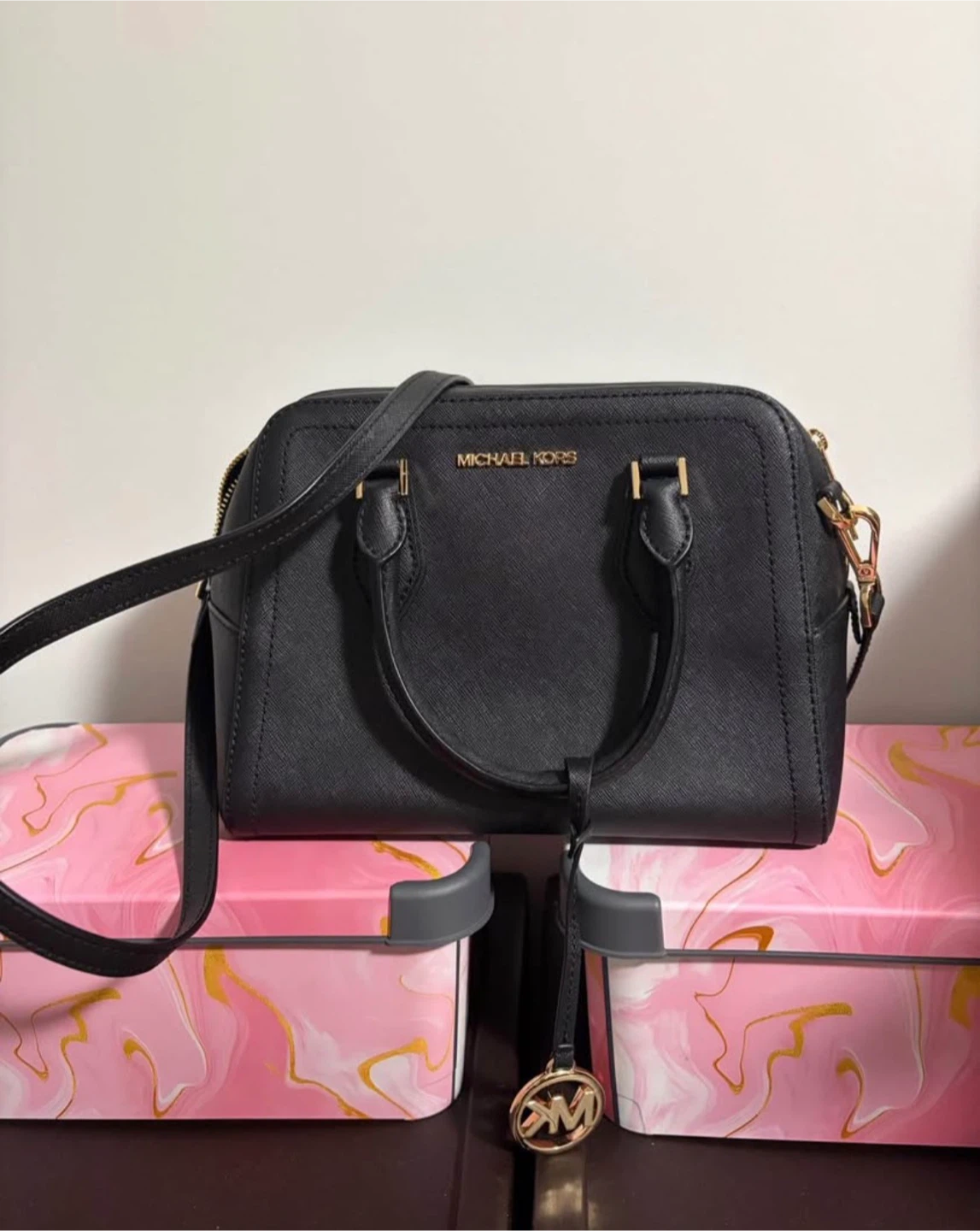 Michael Kors Black Leather Satchel Handbag - photo 3