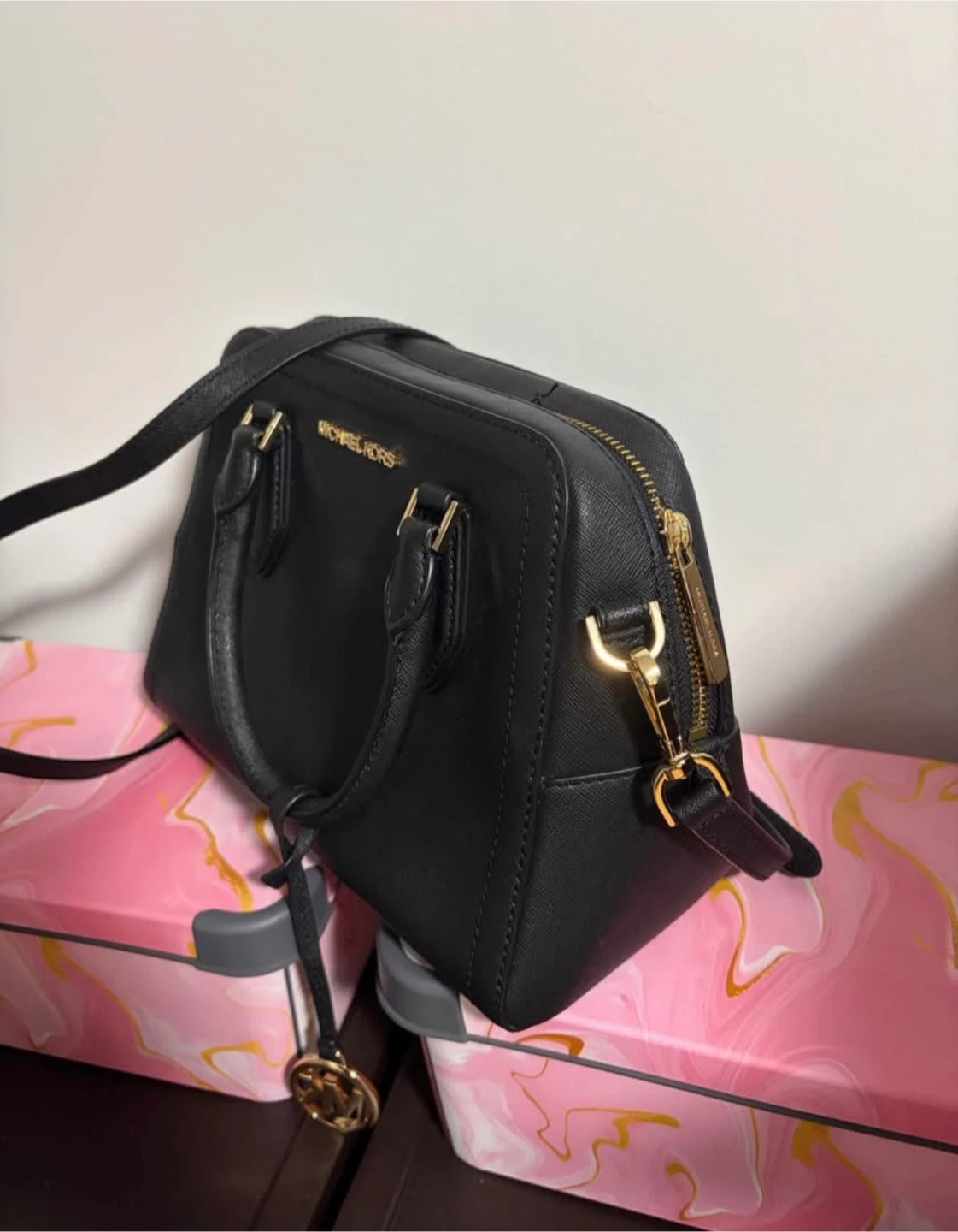 Michael Kors Black Leather Satchel Handbag - photo 2
