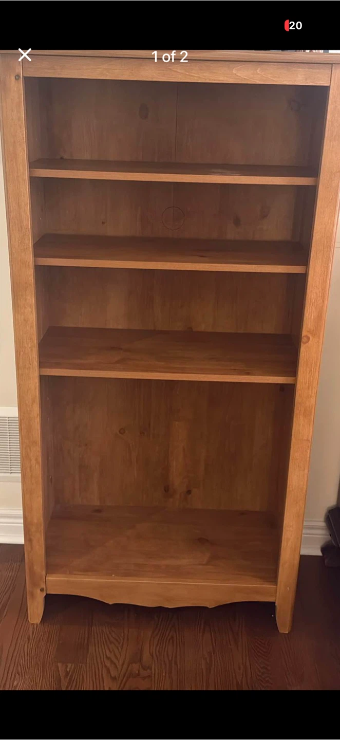 Wooden Bookshelves- Set of 2