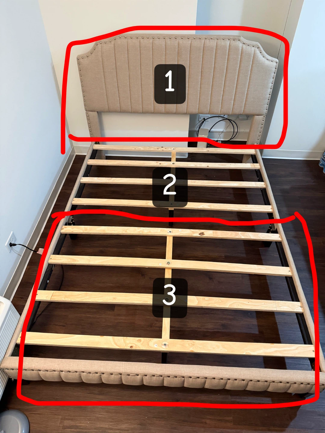 Queen Bed Frame + Molblly 10” Memory Foam Mattress - photo 3