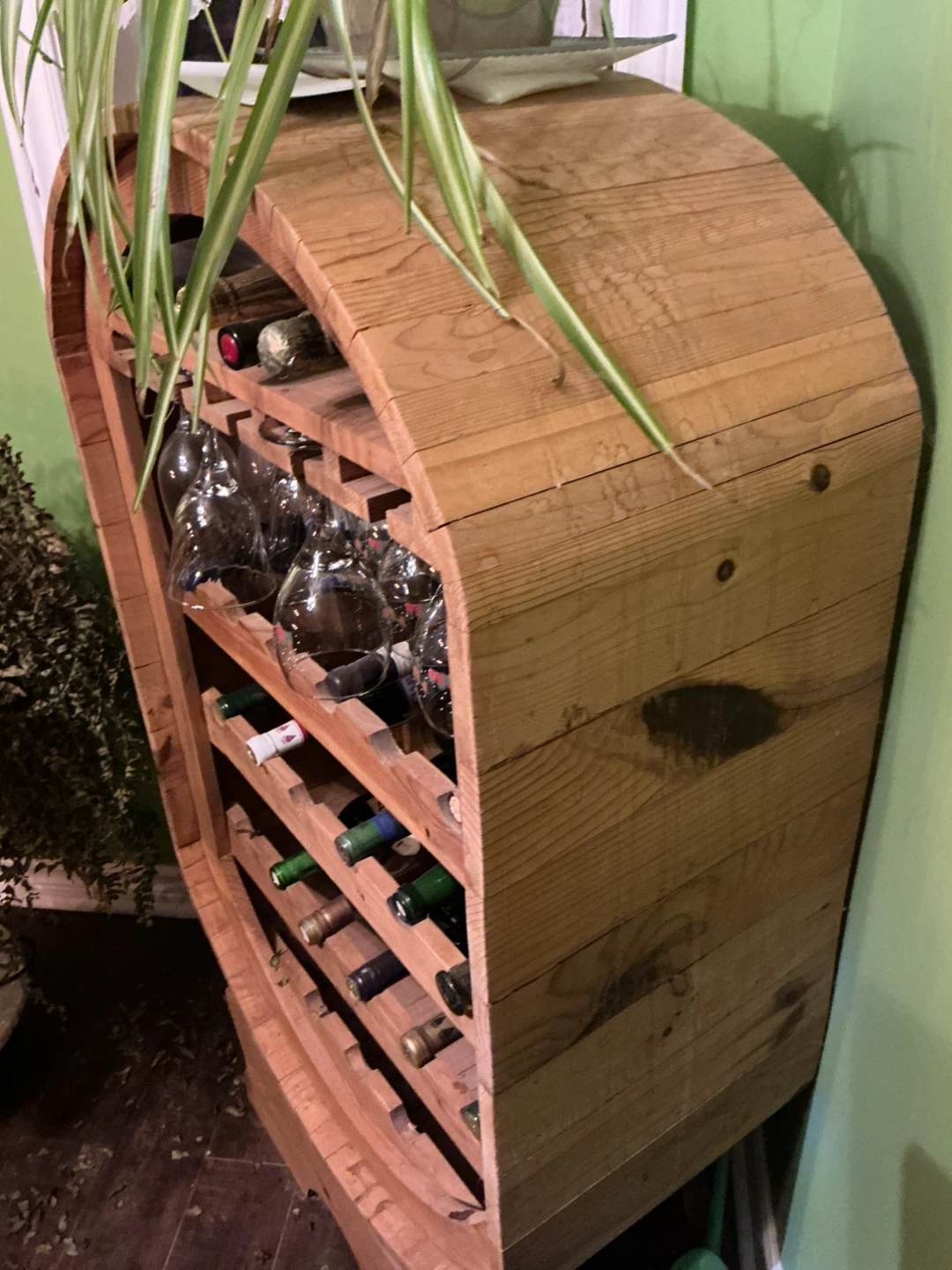 Wooden barrel wine rack - photo 4