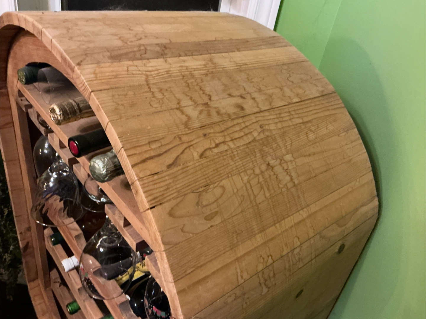 Wooden barrel wine rack - photo 5