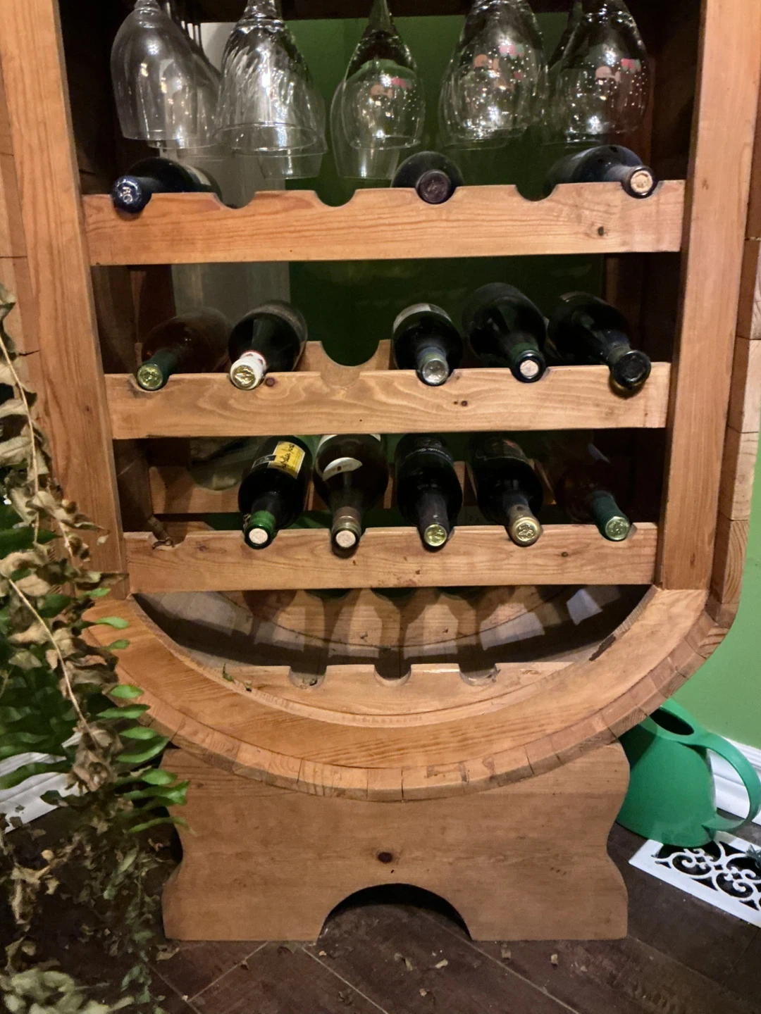Wooden barrel wine rack - photo 2