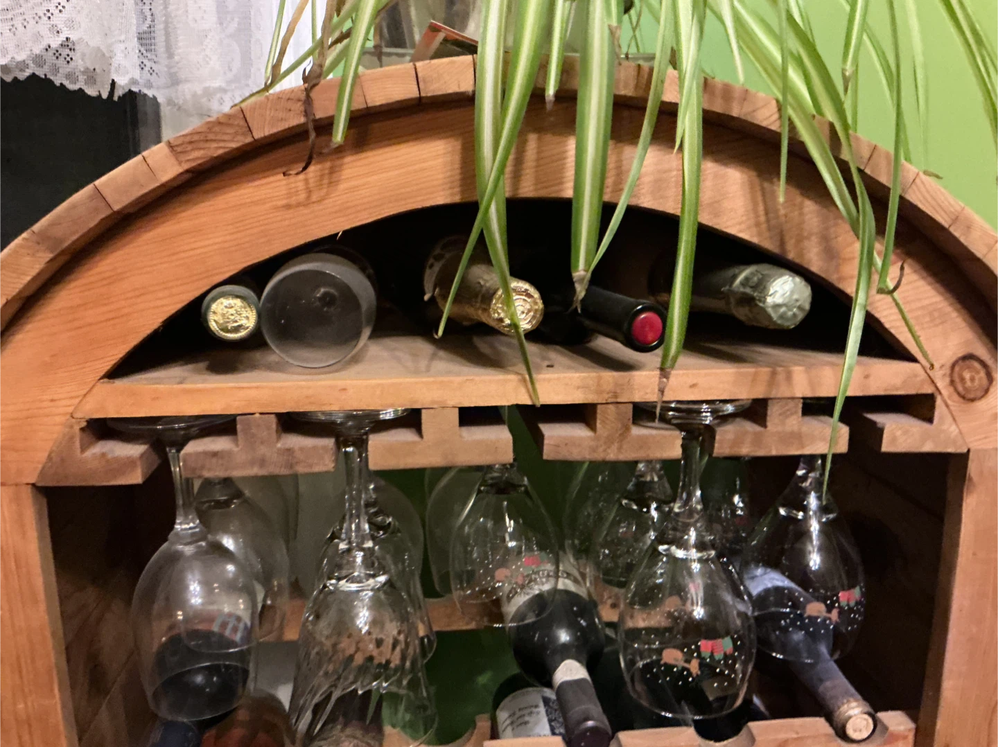 Wooden barrel wine rack - photo 3
