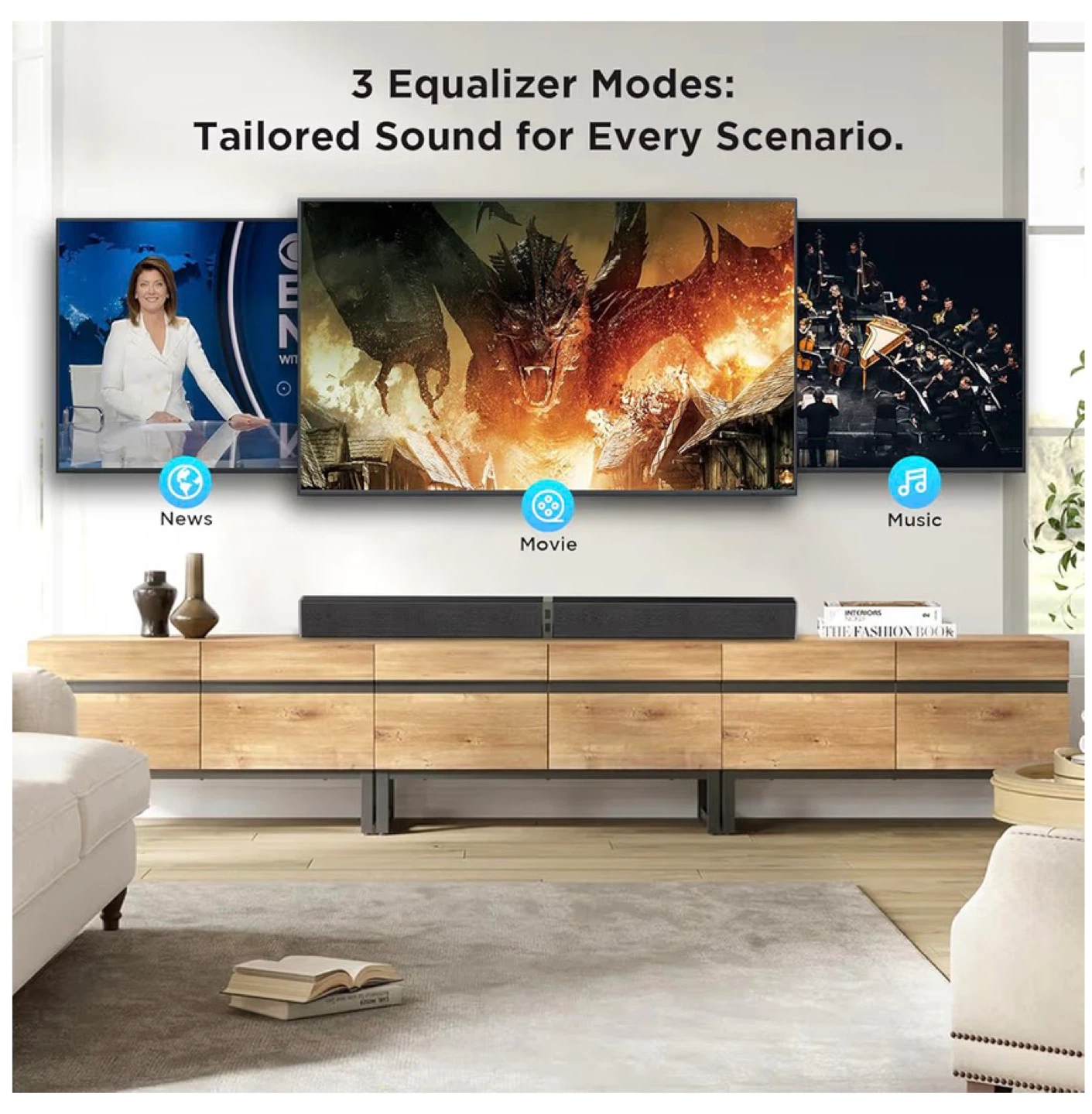 80W Sound Bar with Detachable Speakers - 31-inch Black SB5 - photo 4