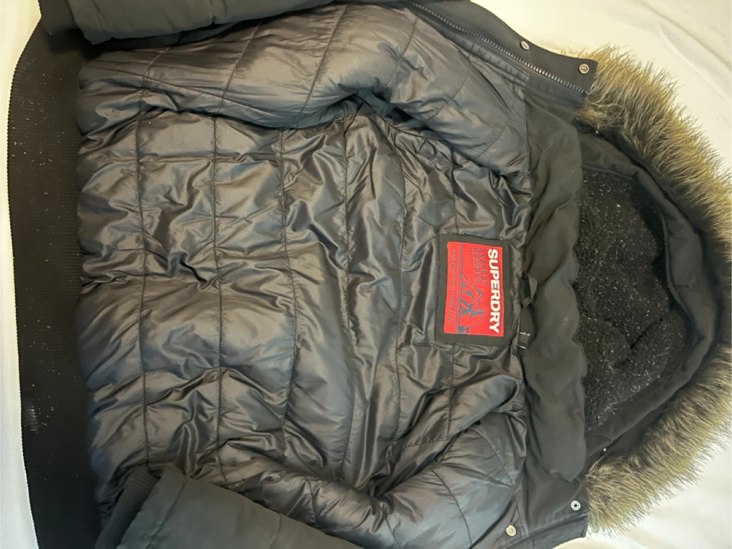 Black  Superdry Black Everest Hooded Bomber Jacket - photo 3