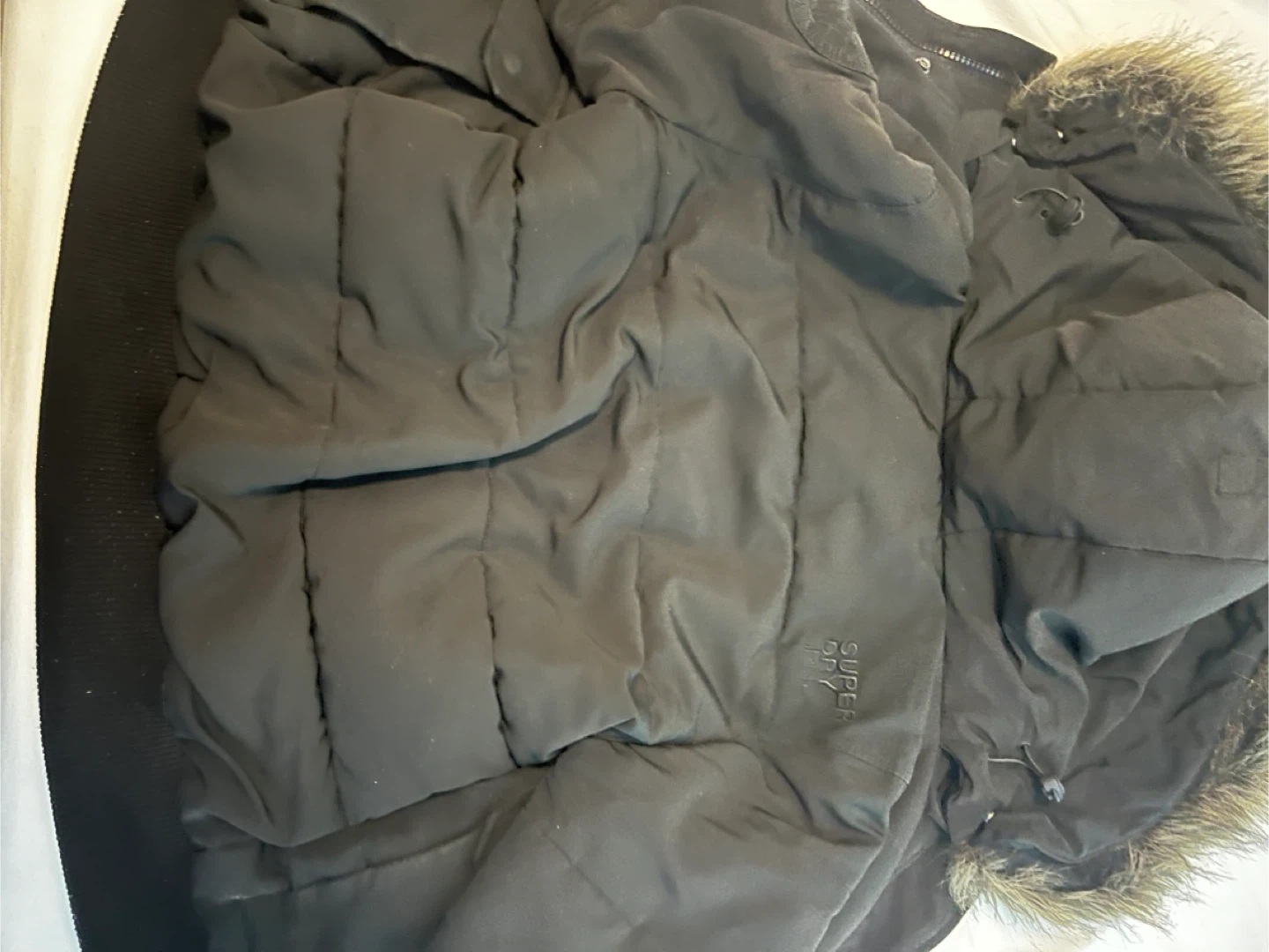 Black  Superdry Black Everest Hooded Bomber Jacket