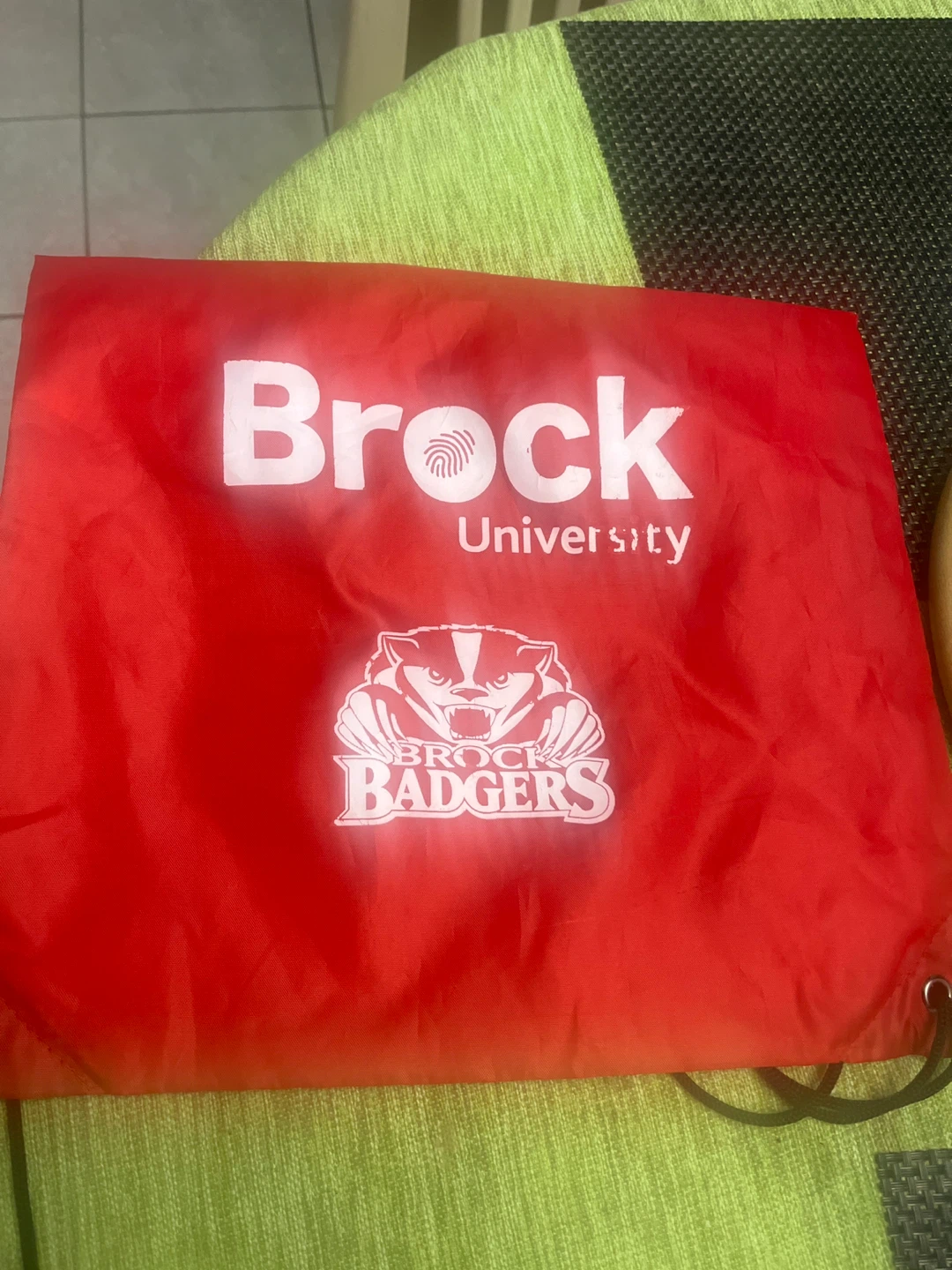 Brock University Badgers Red Drawstring Bag - photo 2