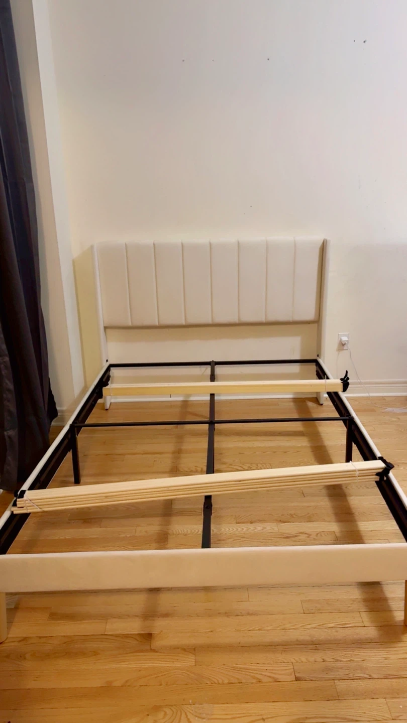 Full Size Upholstered Bed Frame with Headboard