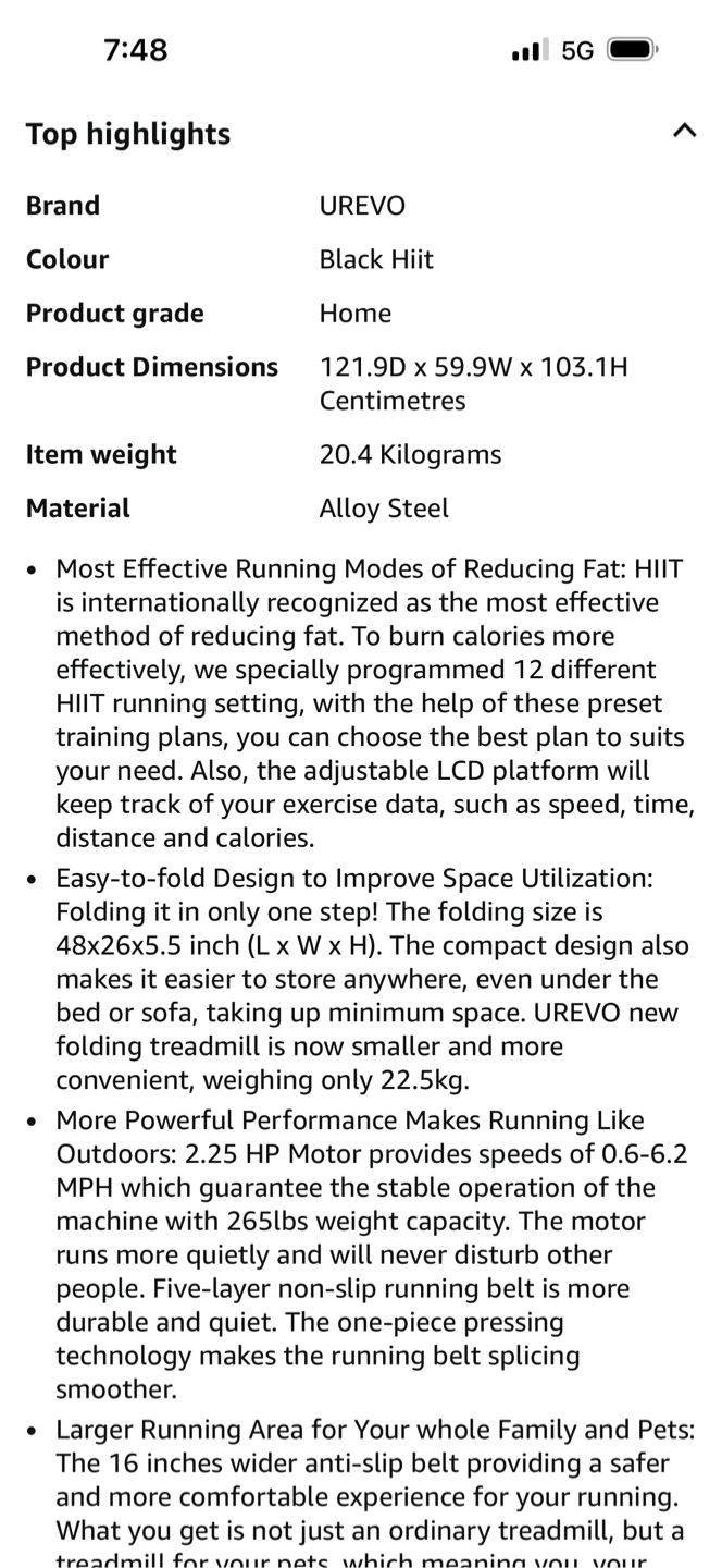 UREVO Folding Treadmill - photo 5