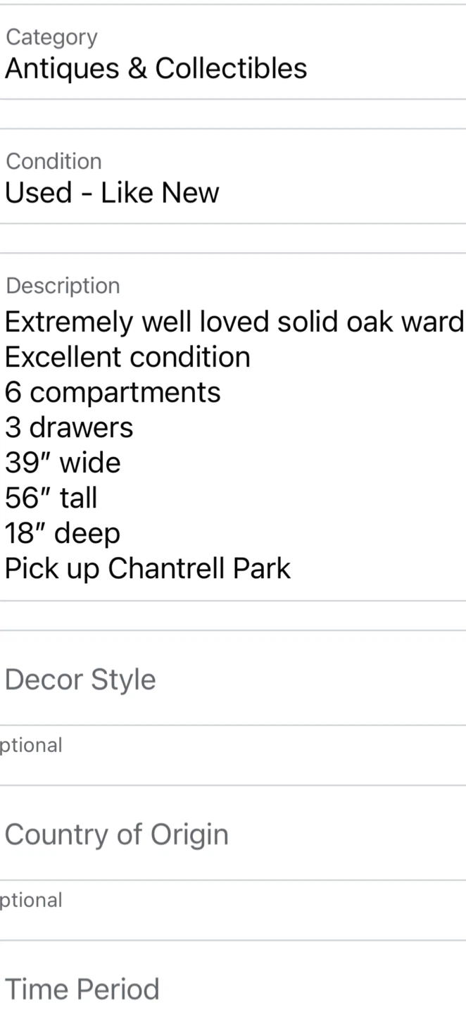 Solid Oak Wardrobe with 6 Compartments and 3 Drawers - photo 4