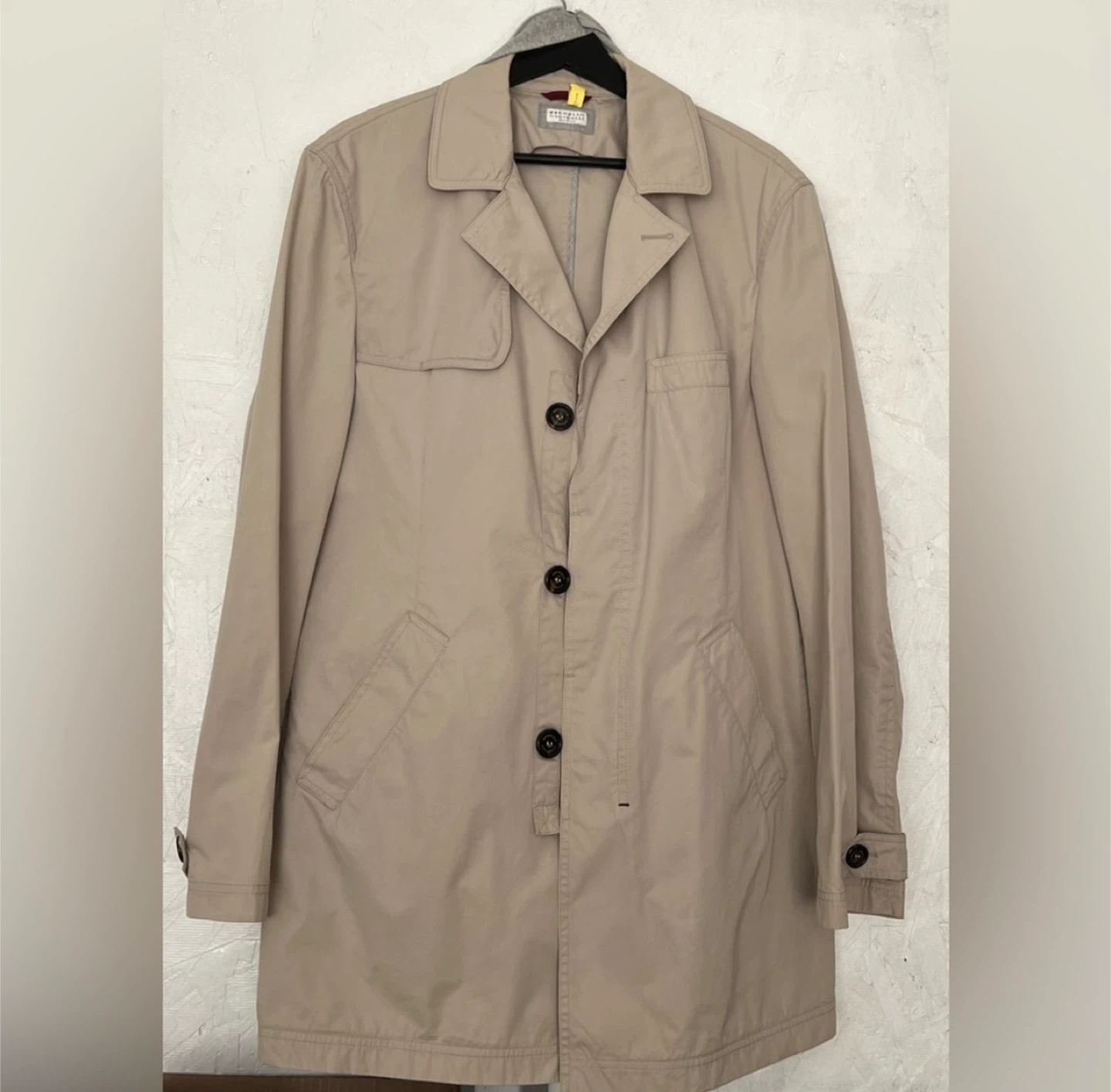 Brunello Cucinelli Tan Trench Coat (Sz L / Euro 52)
