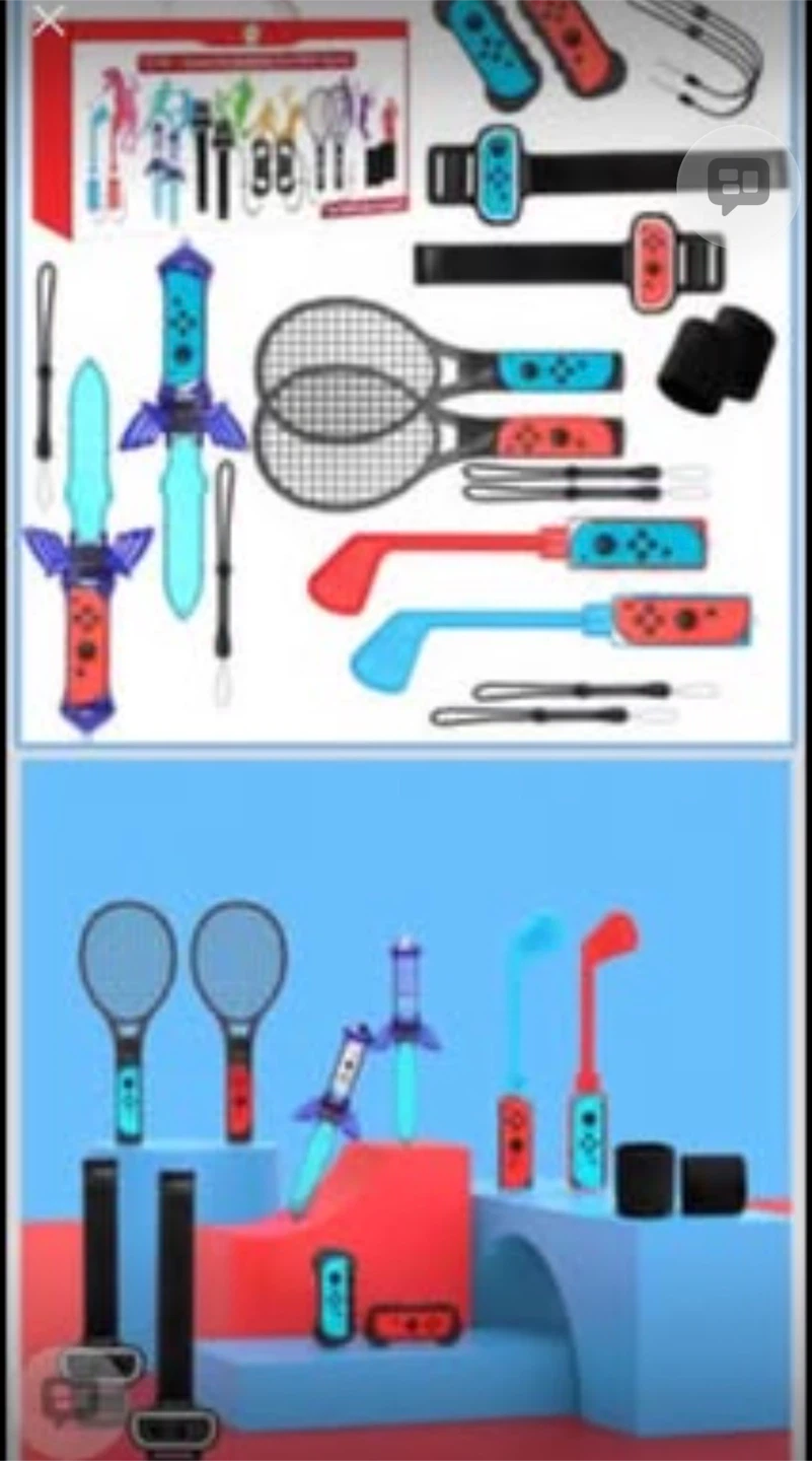 12-in-1 Game Accessories Kit for Nintendo Switch Sports