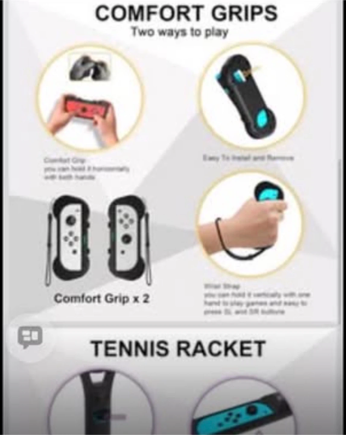 12-in-1 Game Accessories Kit for Nintendo Switch Sports - photo 4