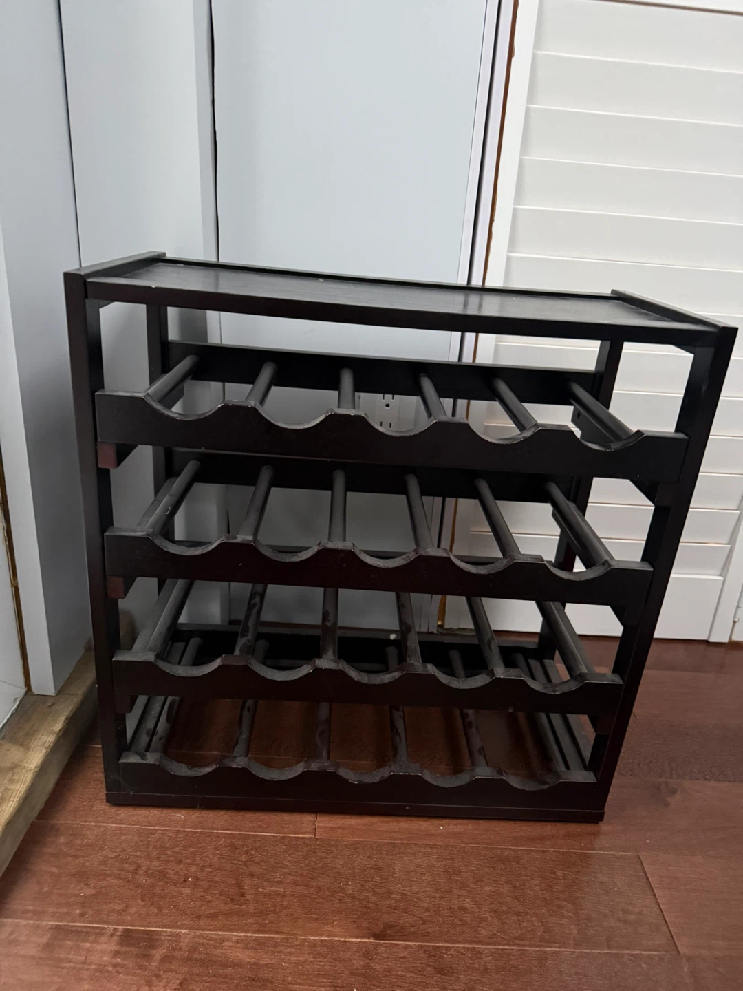 Dark Wood Wine Rack