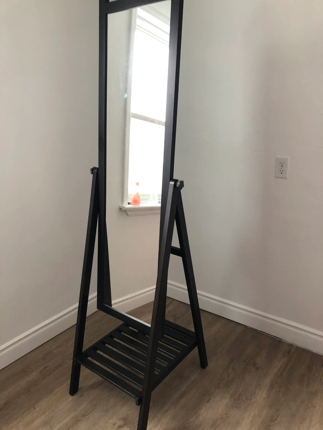 IKEA Isfjorden standing mirror with a shelf