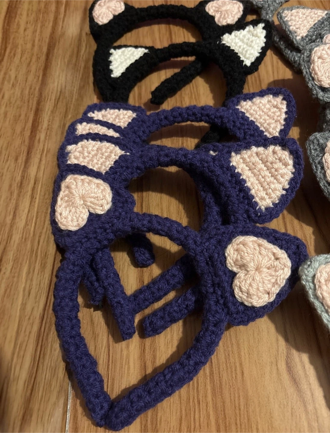 Handmade Crochet Cat Ear Headbands - photo 2