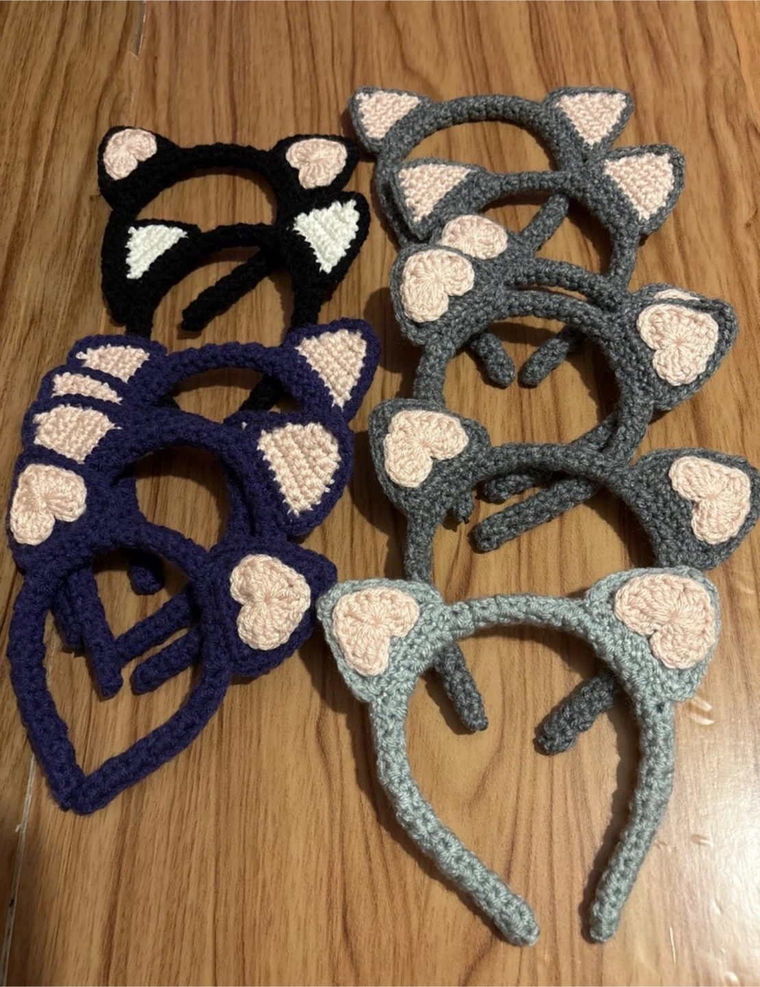 Handmade Crochet Cat Ear Headbands