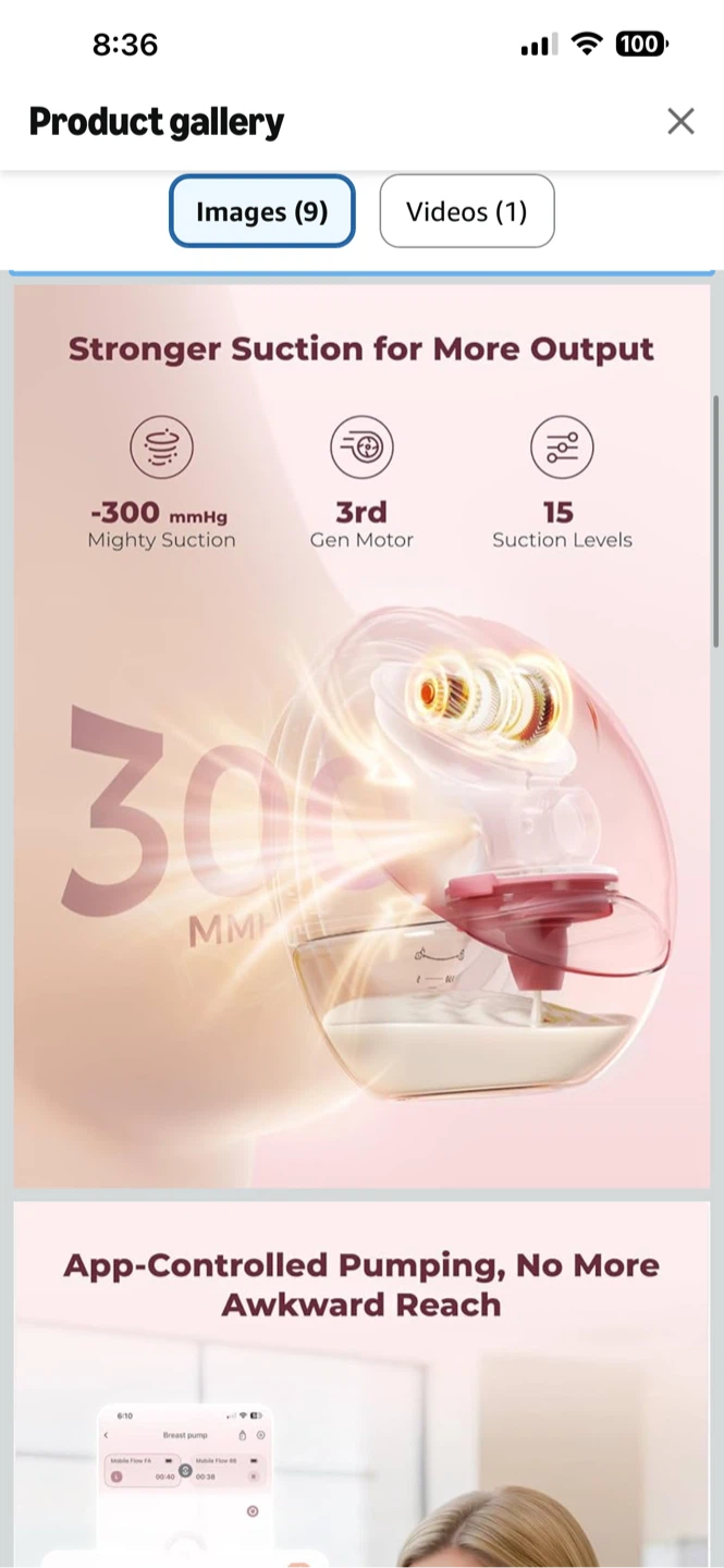 M9  Momcozy Hands-Free Breast Pump 2 Count - photo 2