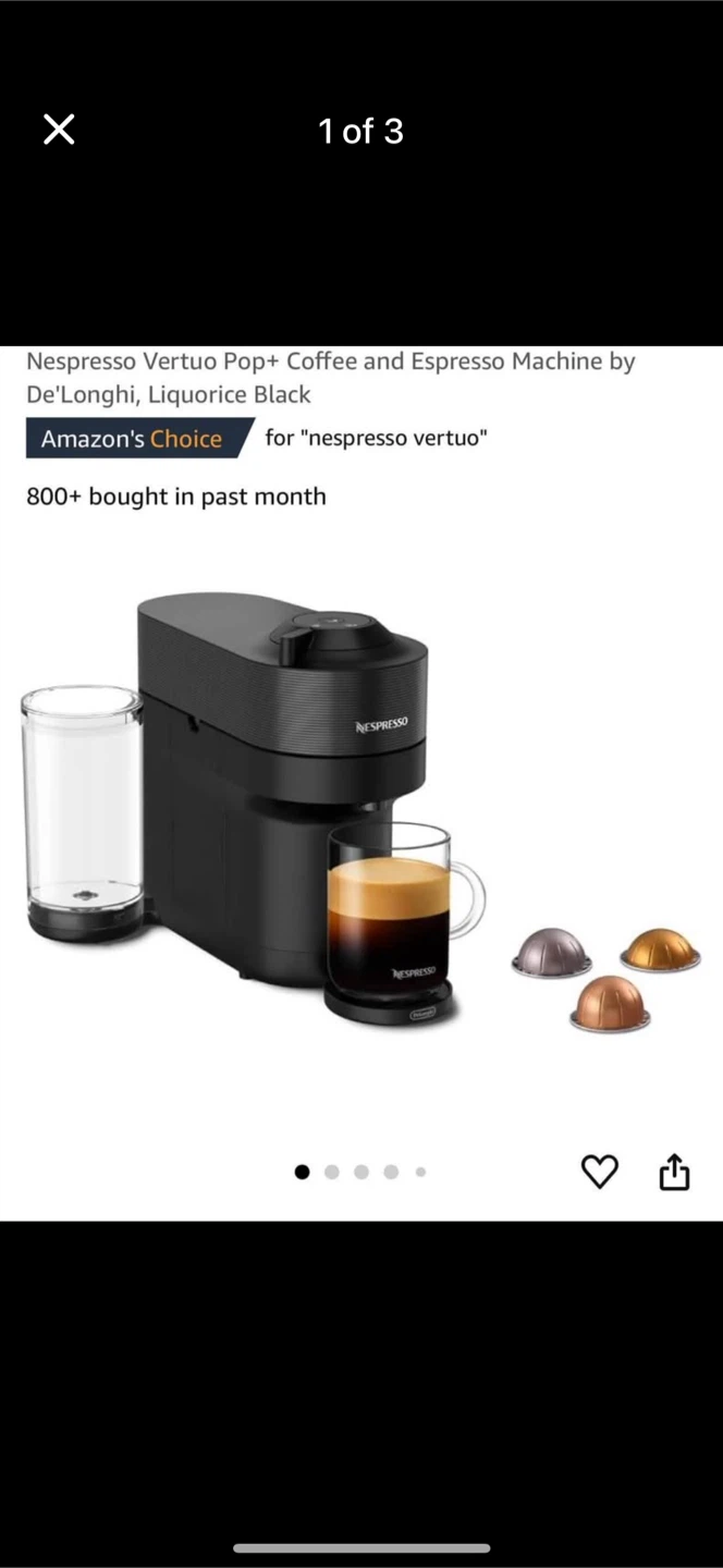 Nespresso Vertuo Pop+ Coffee and Espresso Machine