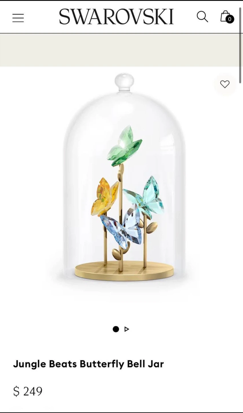 Swarovski Jungle Beats Butterfly Bell Jar